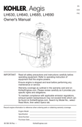 Kohler LH630 AEGIS Operator Owner Manual PDF Instant Download