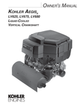 Kohler LV625 AEGIS Operator Owner Manual PDF Instant Download