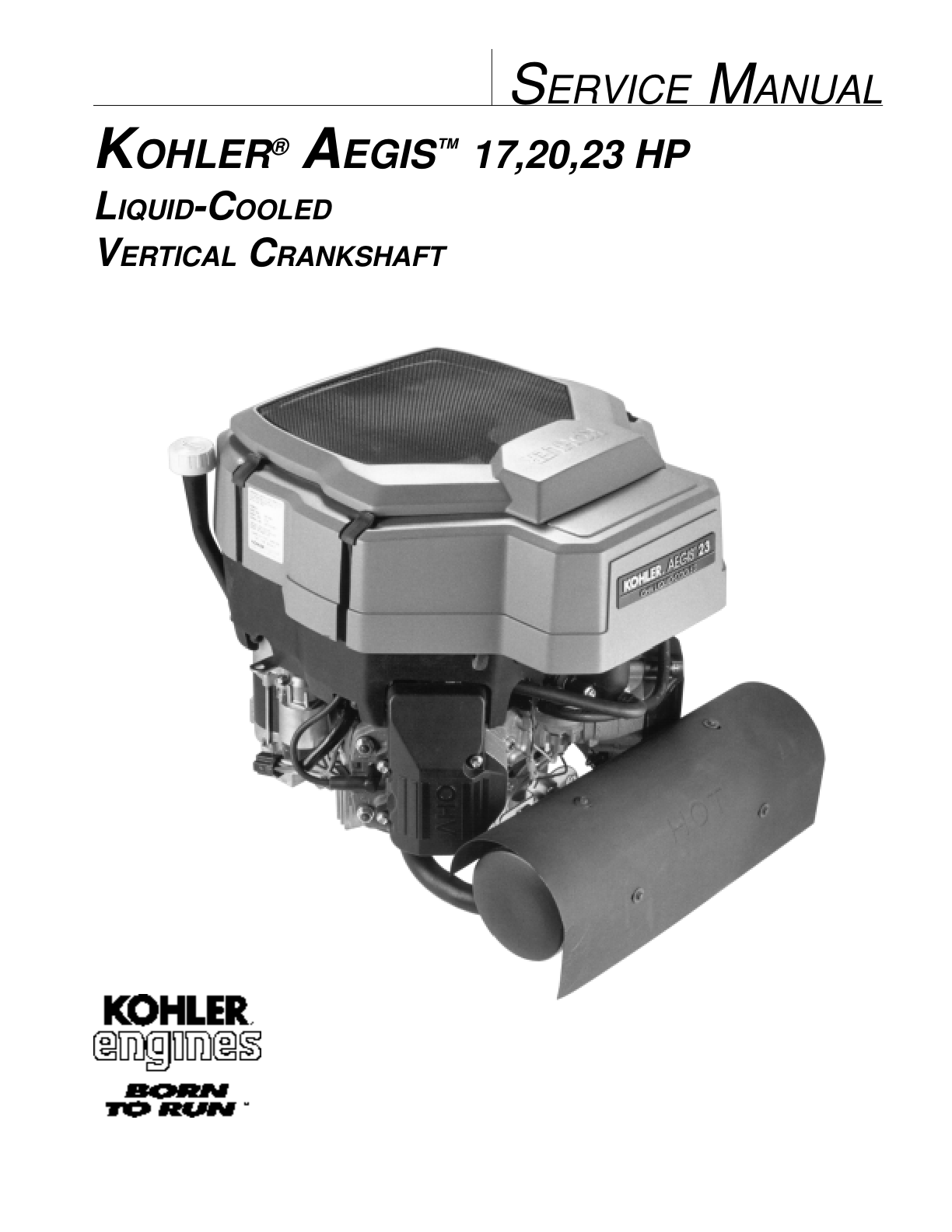 Kohler LV625 AEGIS Service Shop Repair Manual PDF Instant Download