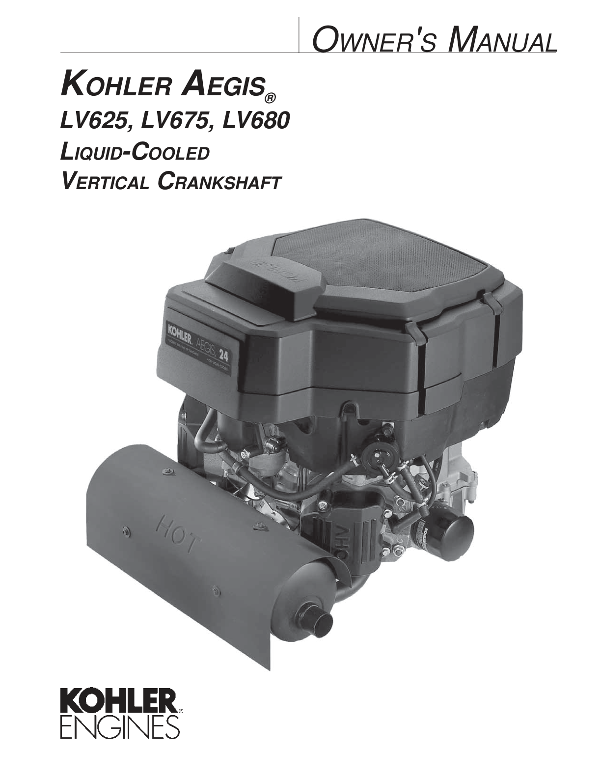 Kohler LV675 AEGIS Operator Owner Manual PDF Instant Download