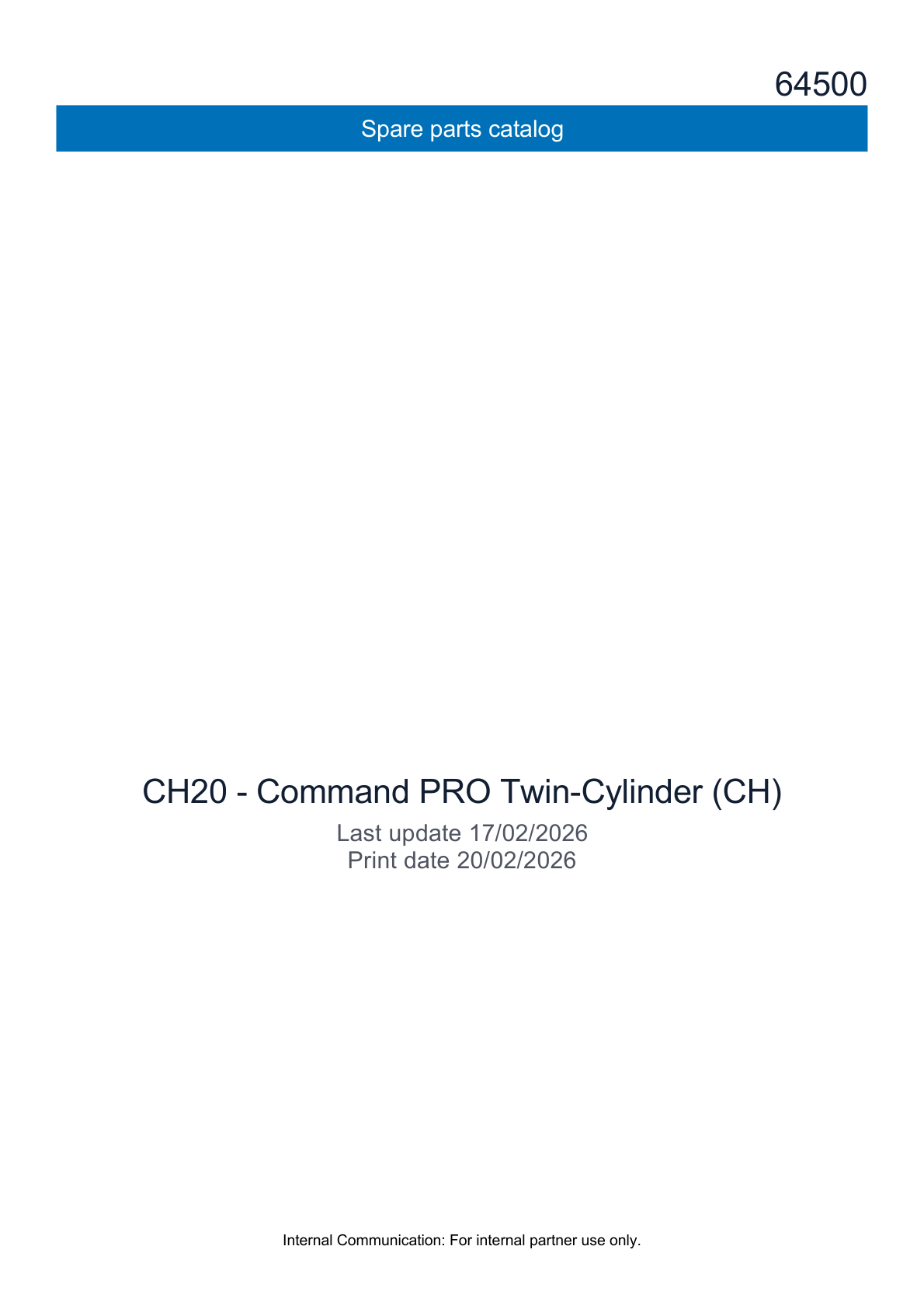 Kohler CH20 COMMAND PRO Parts Manual PDF Instant Download