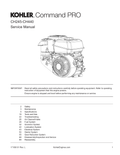 Kohler CH270 COMMAND PRO Service Shop Repair Manual PDF Instant Download