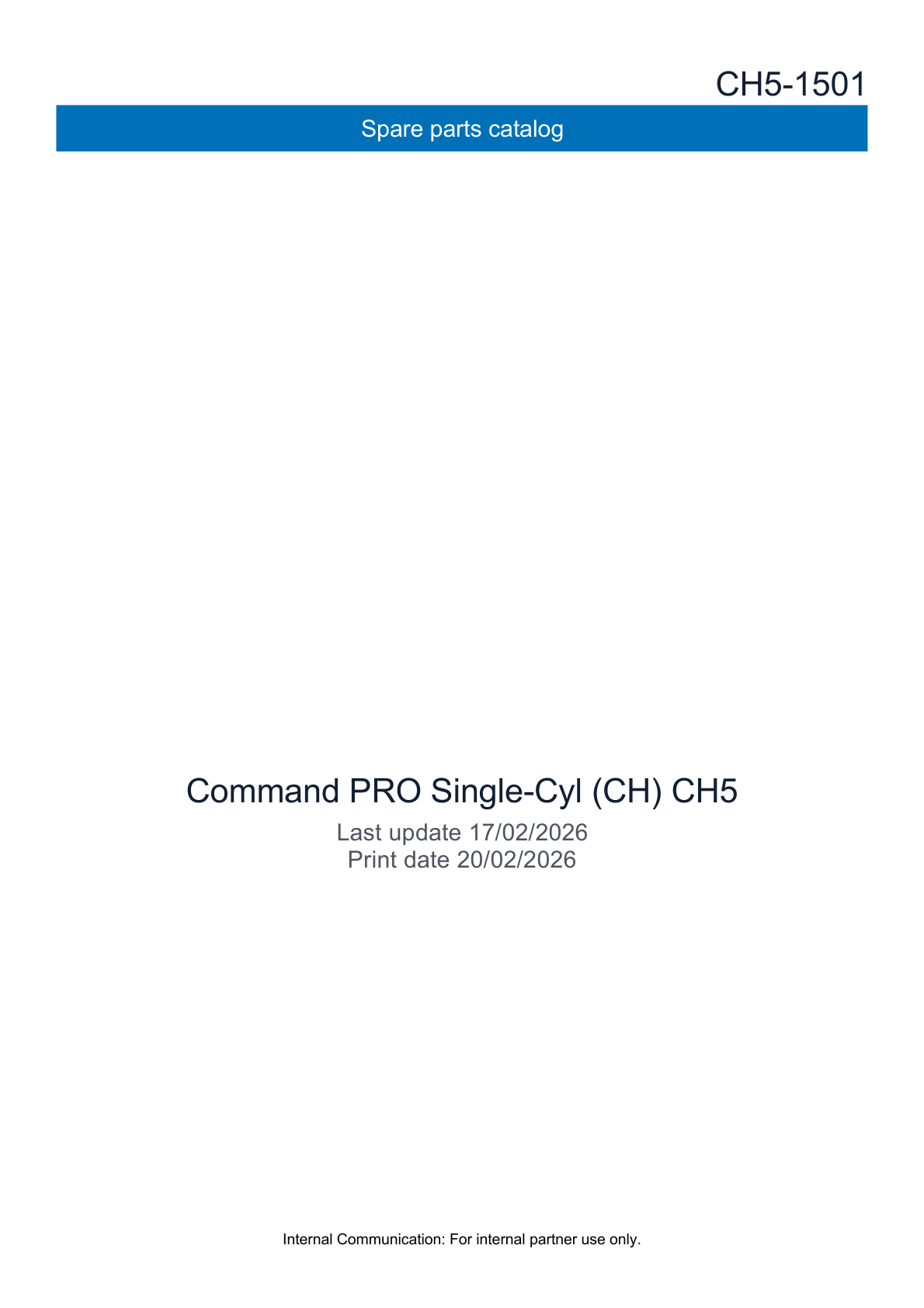Kohler CH5 COMMAND PRO Parts Manual PDF Instant Download
