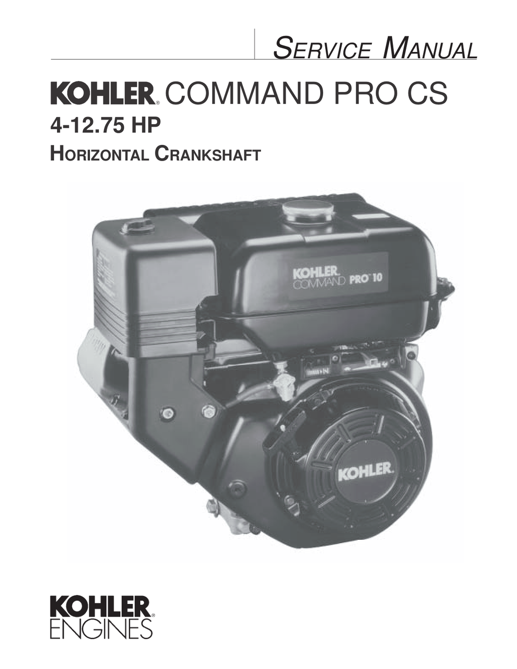 Kohler CS6 COMMAND PRO Service Shop Repair Manual PDF Instant Download