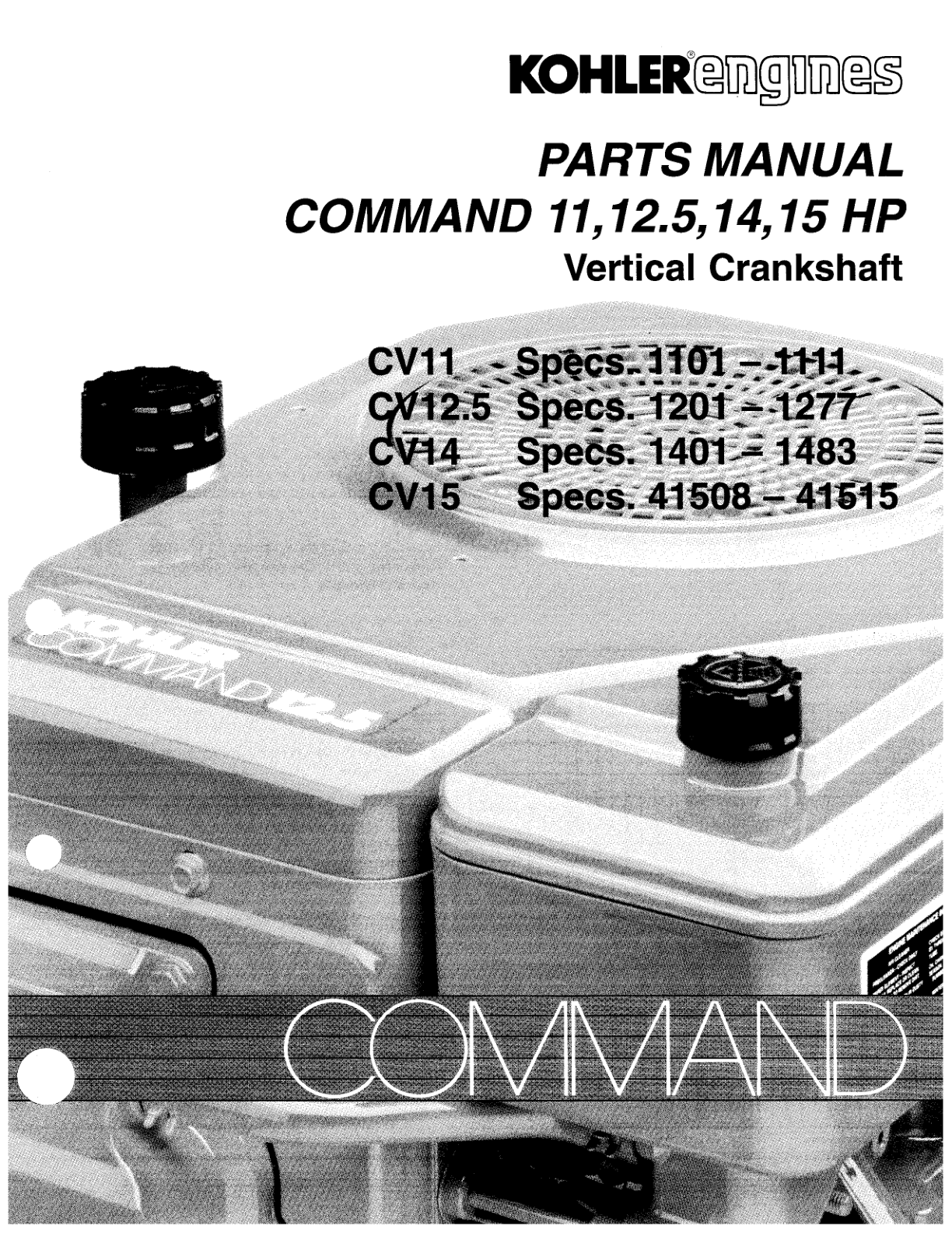 Kohler CV15 COMMAND PRO Parts Manual PDF Instant Download