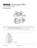 Kohler CV173 COMMAND PRO Service Shop Repair Manual PDF Instant Download