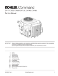 Kohler CV670 COMMAND PRO Service Shop Repair Manual PDF Instant Download