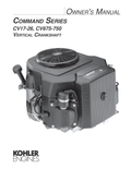 Kohler CV750 COMMAND PRO Operator Owner Manual PDF Instant Download