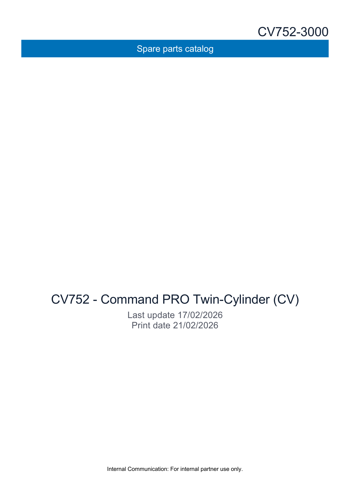 Kohler CV752 COMMAND PRO Parts Manual PDF Instant Download