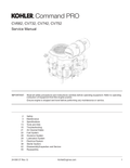 Kohler CV752 COMMAND PRO Service Shop Repair Manual PDF Instant Download
