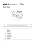 Kohler CV960 COMMAND PRO Service Shop Repair Manual PDF Instant Download
