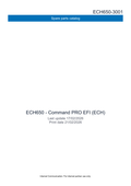 Kohler ECH650 COMMAND PRO Parts Manual PDF Instant Download