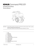 Kohler ECH440 COMMAND PRO EFI Service Shop Repair Manual PDF Instant Download