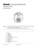 Kohler ECH940 COMMAND PRO EFI Service Shop Repair Manual PDF Instant Download