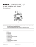 Kohler ECV850 COMMAND PRO EFI Service Shop Repair Manual PDF Instant Download