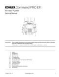 Kohler PCV850 COMMAND PRO Service Shop Repair Manual PDF Instant Download