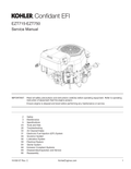 Kohler EZT750 CONFIDANT Service Shop Repair Manual PDF Instant Download
