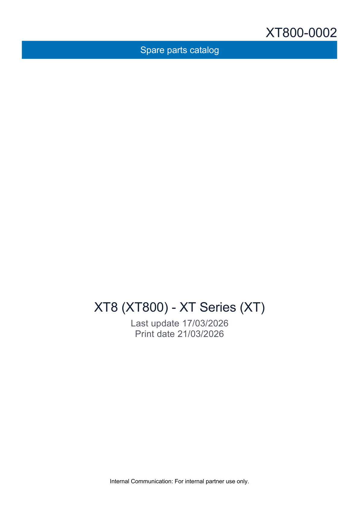 Kohler COURAGE XT8 COURAGE XT Parts Manual PDF Instant Download