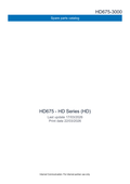 Kohler HD675 HD SERIES Parts Manual PDF Instant Download