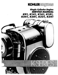Kohler K161 K SERIES Service Shop Repair Manual PDF Instant Download