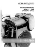 Kohler K301 K SERIES Parts Manual PDF Instant Download
