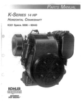Kohler K321 K SERIES Parts Manual PDF Instant Download