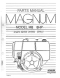 Kohler M8 MAGNUM Parts Manual PDF Instant Download