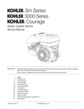 Kohler SH265 SH SERIES Service Shop Repair Manual PDF Instant Download