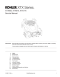 Kohler XTX775 XTX SERIES Service Shop Repair Manual PDF Instant Download