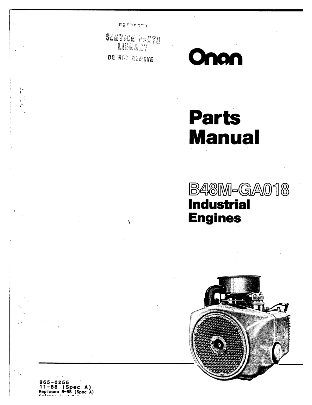 Onan B48M Engine Manual Bundle Operator Owner + Parts + Service PDF Instant Download
