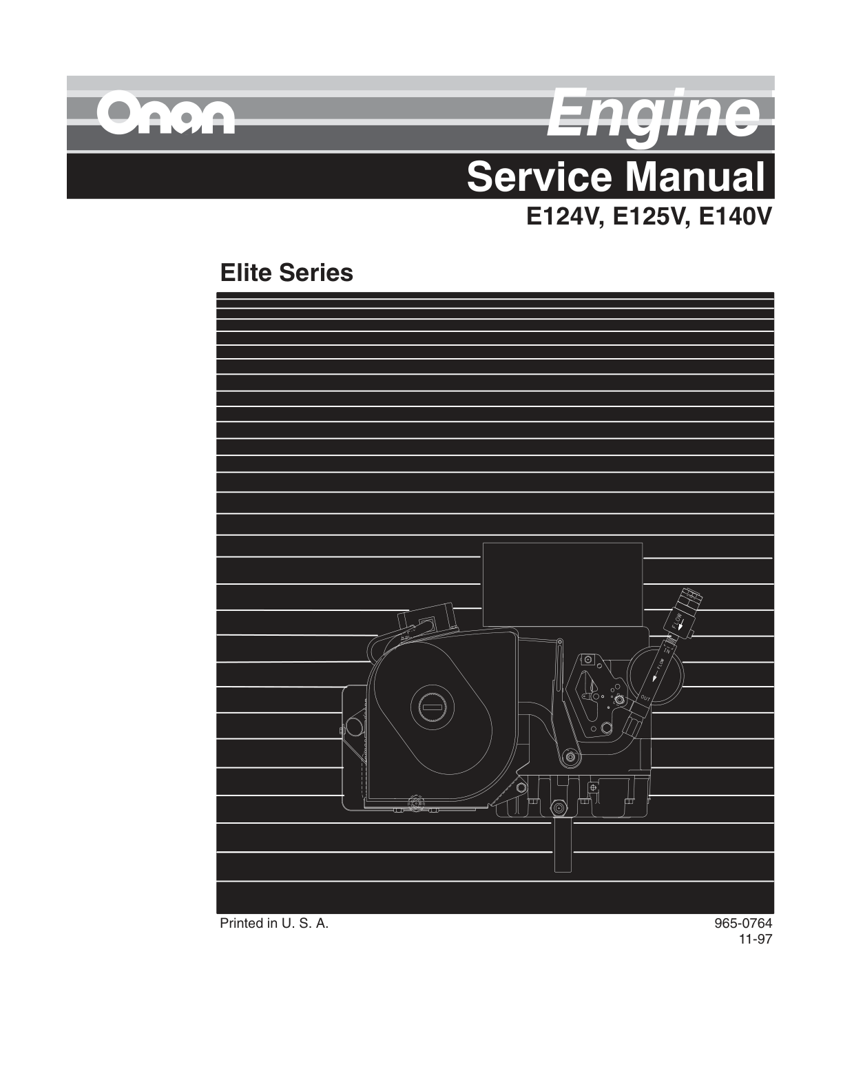 Onan E124V Engine Manual Bundle Operator Owner + Service + Parts PDF Instant Download