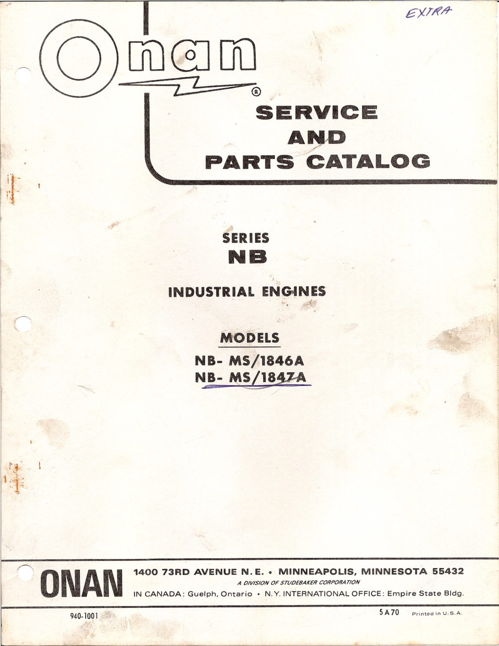 Onan NB TRACTOR Engine Service Parts Manual PDF Instant Download