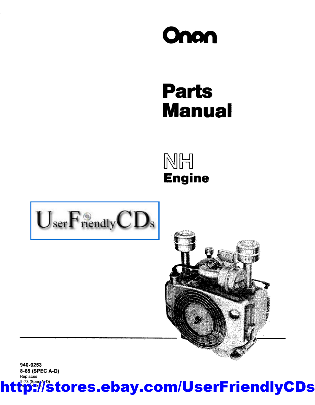 Onan NH Engine Manual Bundle Parts + Service PDF Instant Download