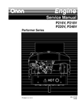 Onan P216V Engine Service Shop Repair Manual PDF Instant Download