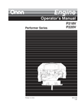 Onan P248V Engine Operator Owner Manual PDF Instant Download