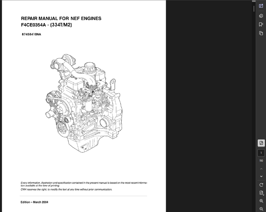 Case Skid Steer 435 Engine Service Repair Manual PDF Instant Download