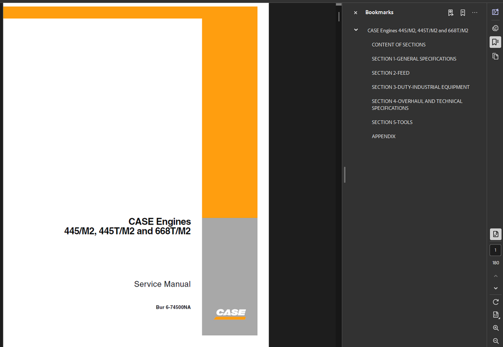 Case Skid Steer 450CT Engine Service Repair Manual PDF Instant Download