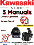 Kawasaki FE170G Engine Manual FE Series Service Repair Shop Parts Owner Operator Instant Download
