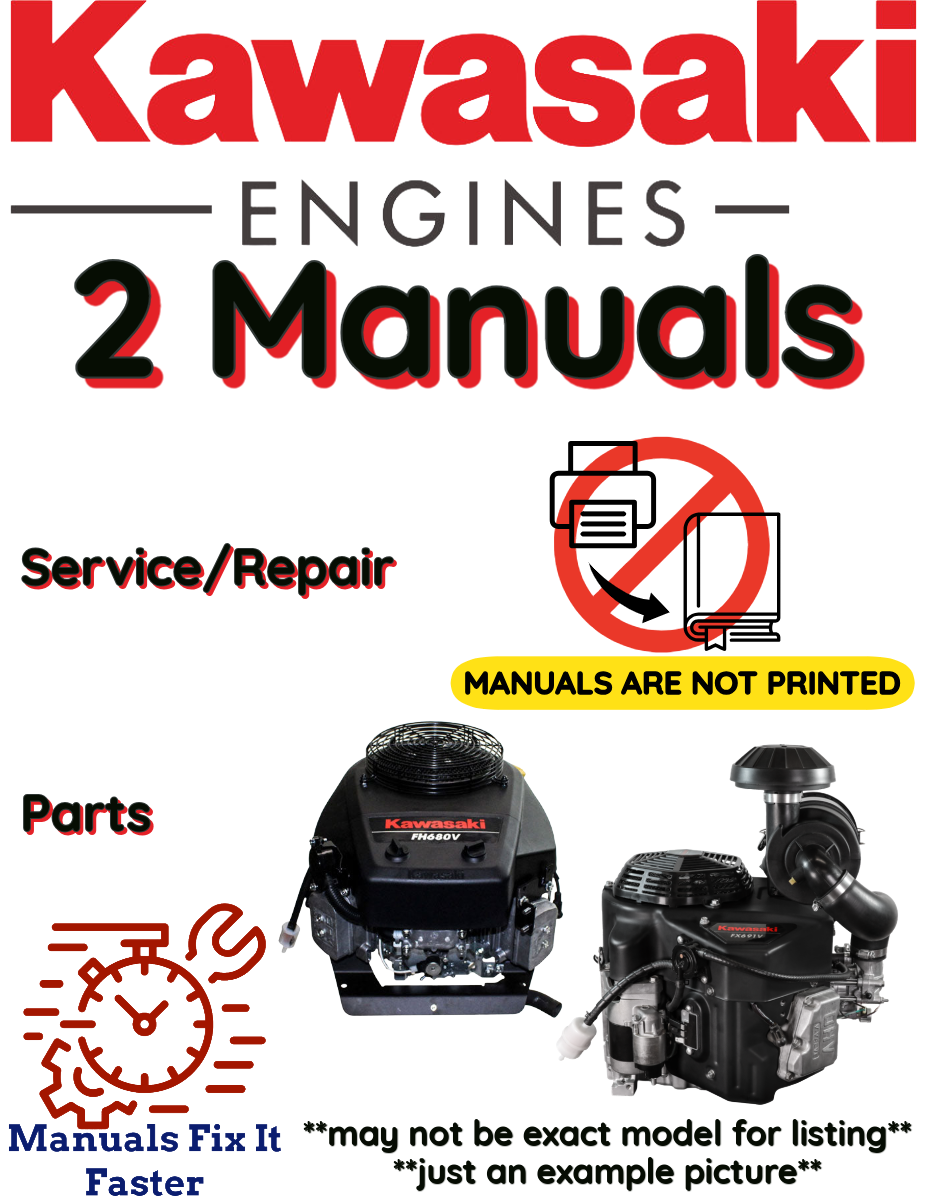 Kawasaki FG150D Engine Manual FG Series Service Repair Shop Parts Owner Operator Instant Download