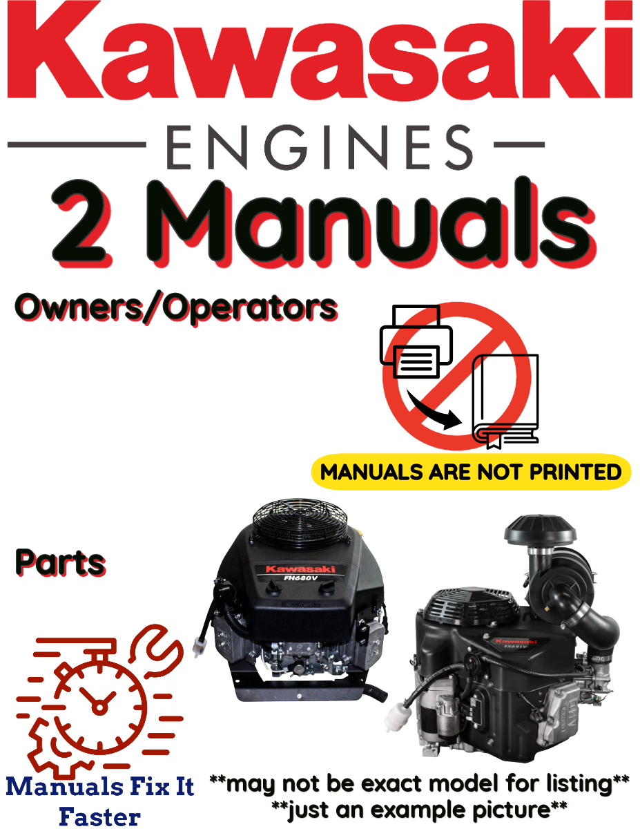 Kawasaki FS730V EFI Engine Manual FS Series Service Repair Shop Parts Owner Operator Instant Download