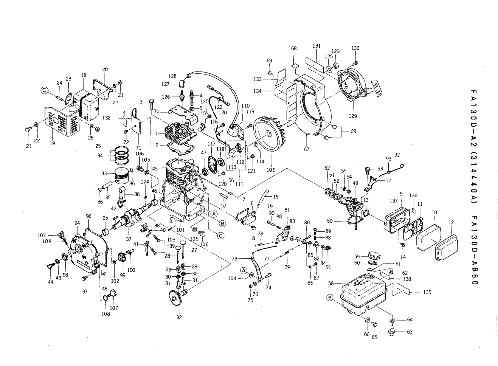 Kawasaki FA130 Engine Manual FA Series Service Repair Shop Parts Owner Operator Instant Download
