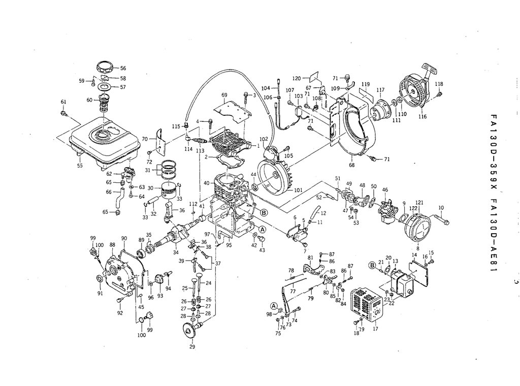 Kawasaki FA130D Engine Manual FA Series Service Repair Shop Parts Owner Operator Instant Download