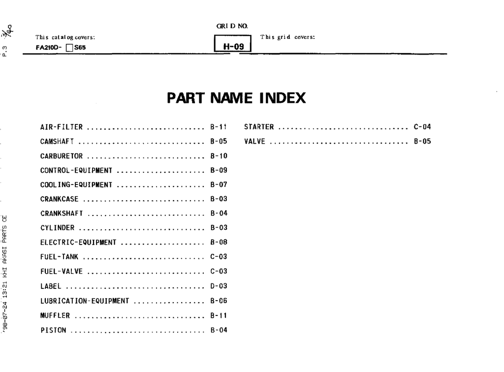 Kawasaki FA210 Engine Manual FA Series Service Repair Shop Parts Owner Operator Instant Download
