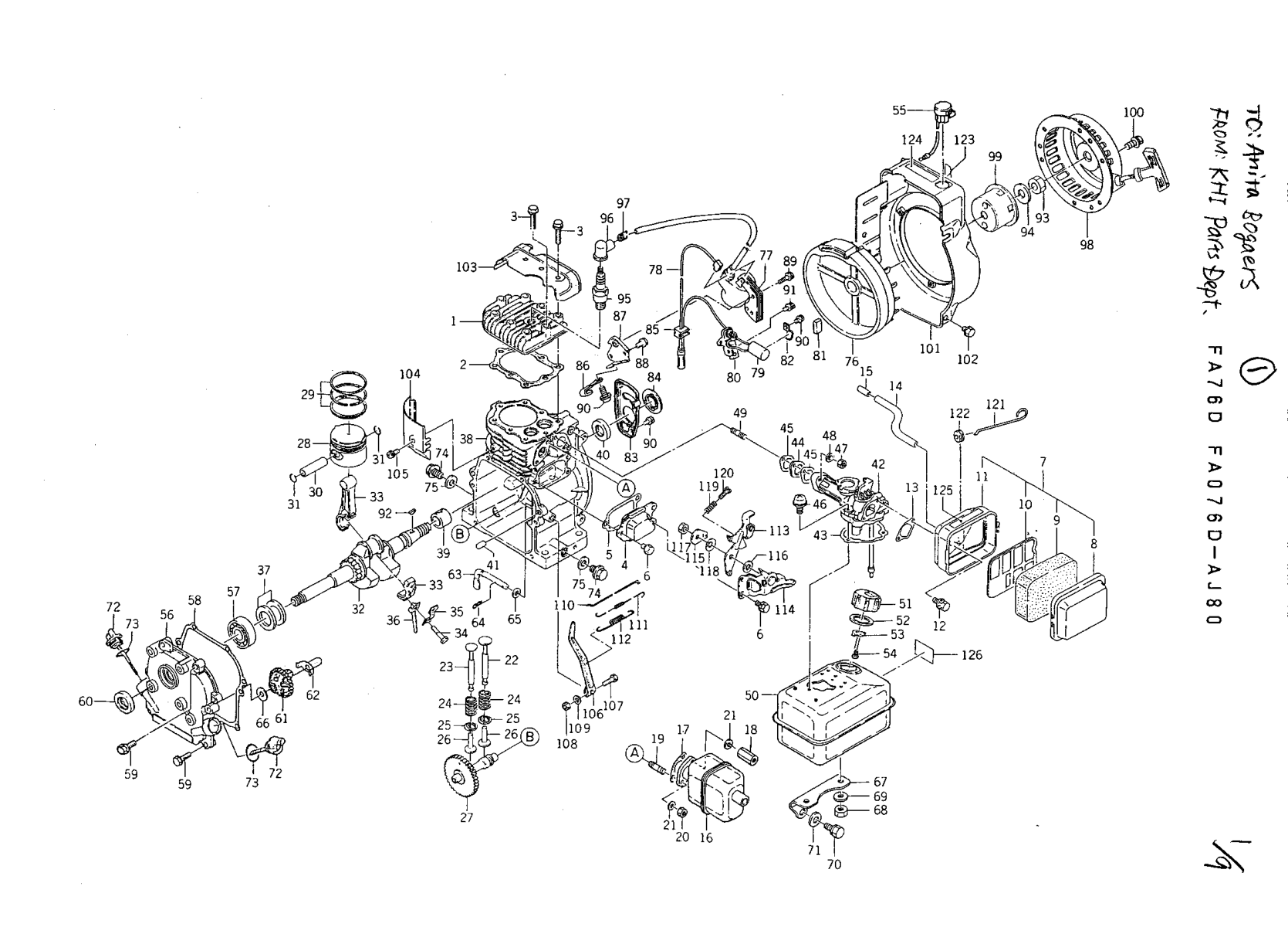 Kawasaki FA76D Engine Manual FA Series Service Repair Shop Parts Owner Operator Instant Download