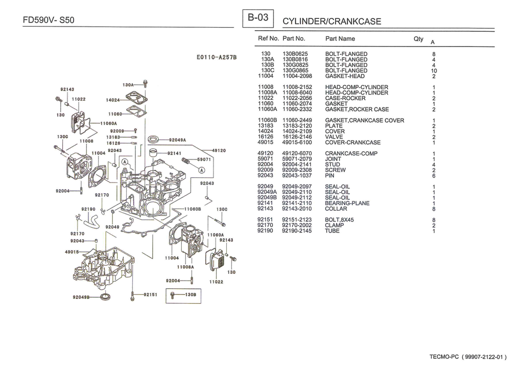 Kawasaki FD590V Engine Manual FD Series Service Repair Shop Parts Owner Operator Instant Download
