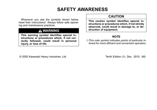 Kawasaki FD671D Engine Manual FD Series Service Repair Shop Parts Owner Operator Instant Download