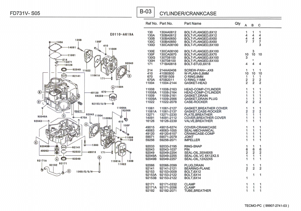 Kawasaki FD731V Engine Manual FD Series Service Repair Shop Parts Owner Operator Instant Download