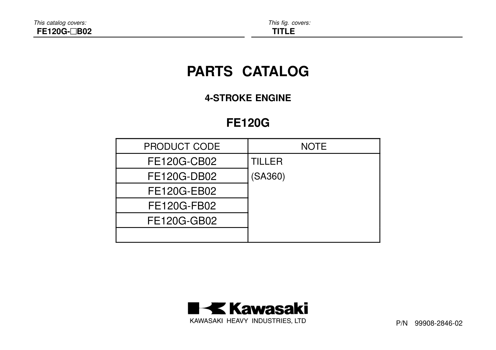 Kawasaki FE120G Engine Manual FE Series Service Repair Shop Parts Owner Operator Instant Download