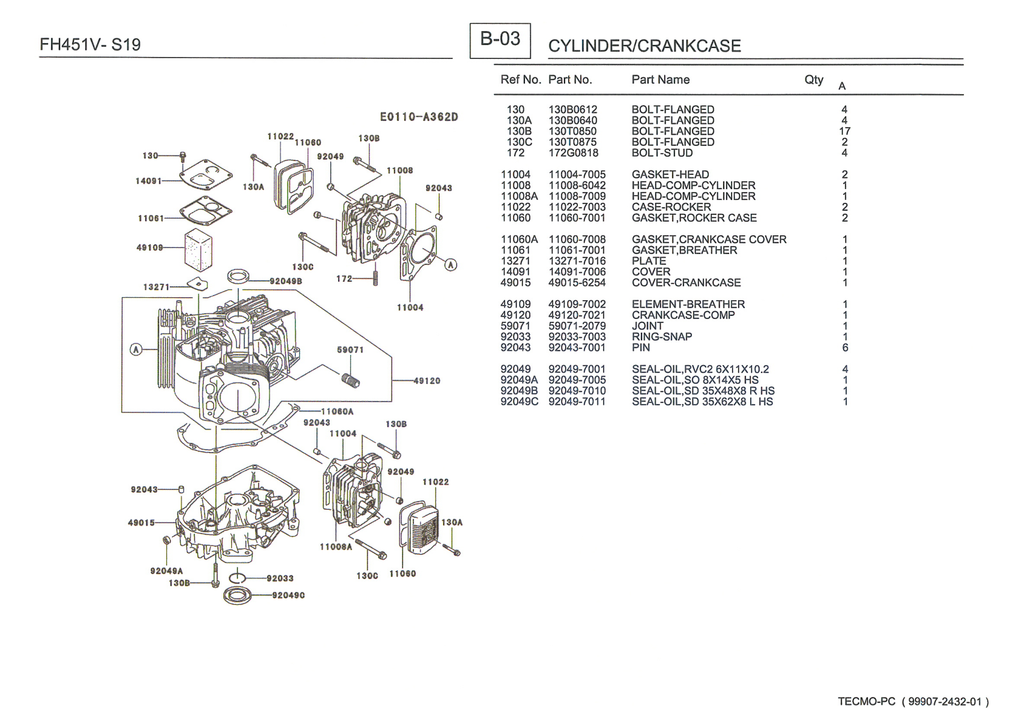 Kawasaki FH451V Engine Manual FH Series Service Repair Shop Parts Owner Operator Instant Download
