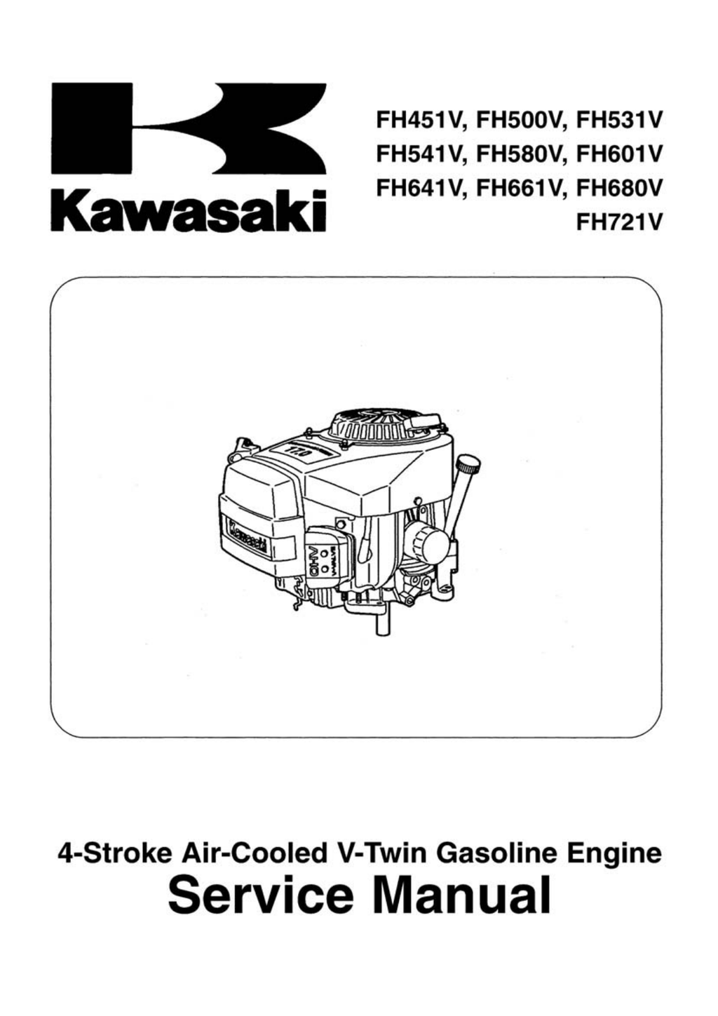 Kawasaki FH661V Engine Manual FH Series Service Repair Shop Parts Owner Operator Instant Download